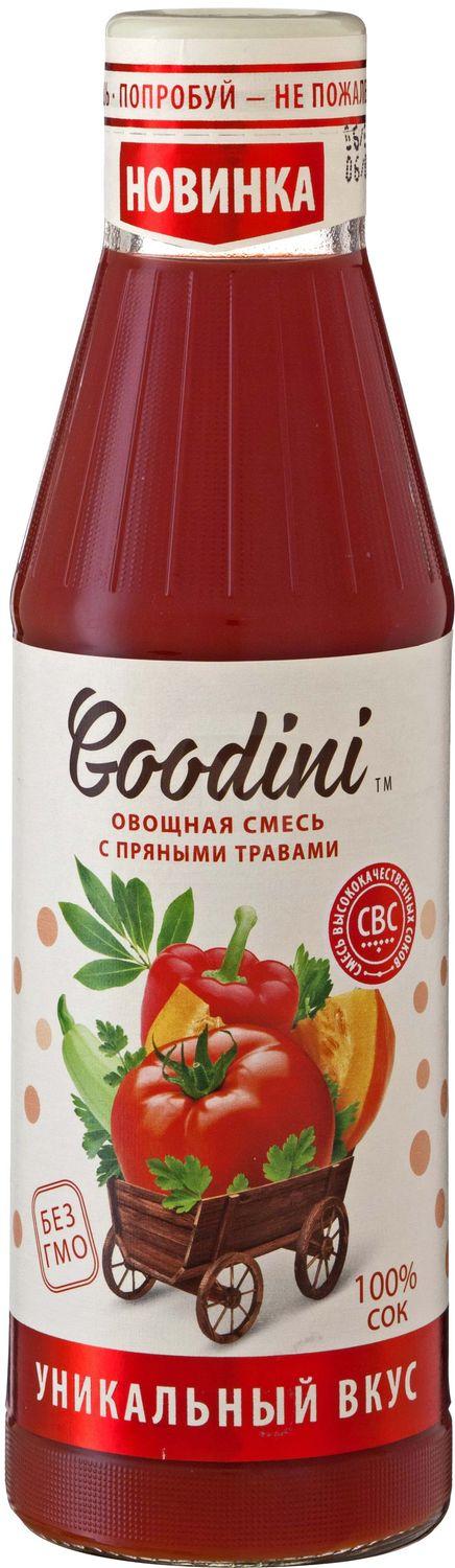 

Сок Goodini овощной пряные травы
