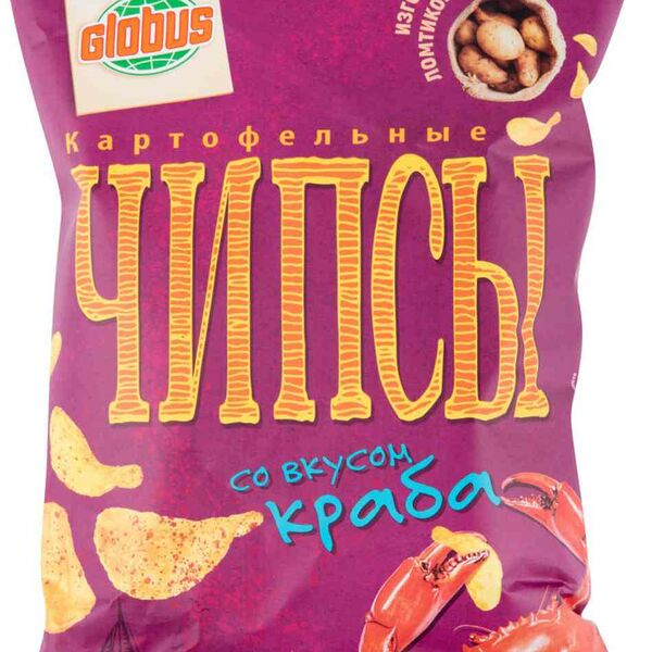 Чипсы картофельные Глобус со вкусом краба