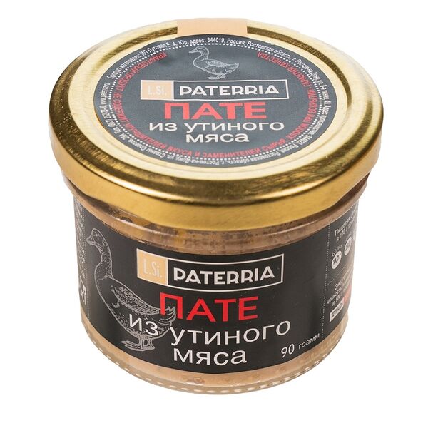 Пате Paterria из утиного мяса, 90г