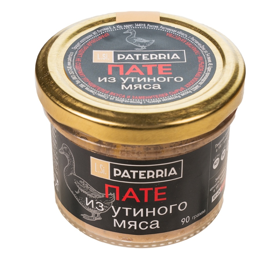 

Пате Paterria из утиного мяса, 90 г