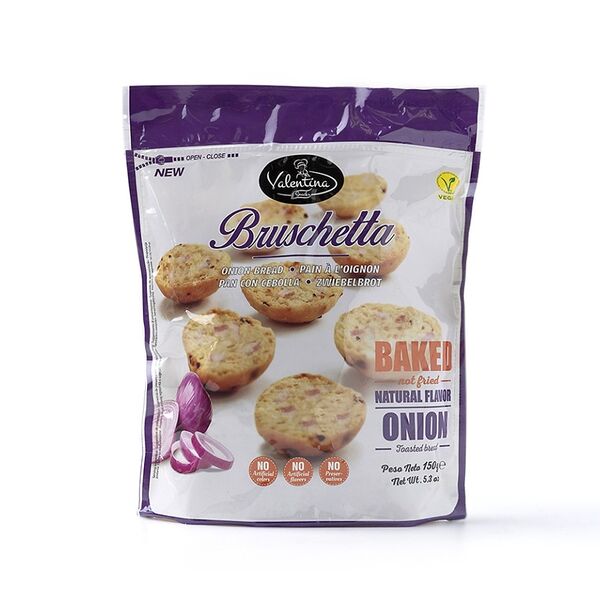 Брускетта Valentina Snacks с красным луком 150г, Испания
