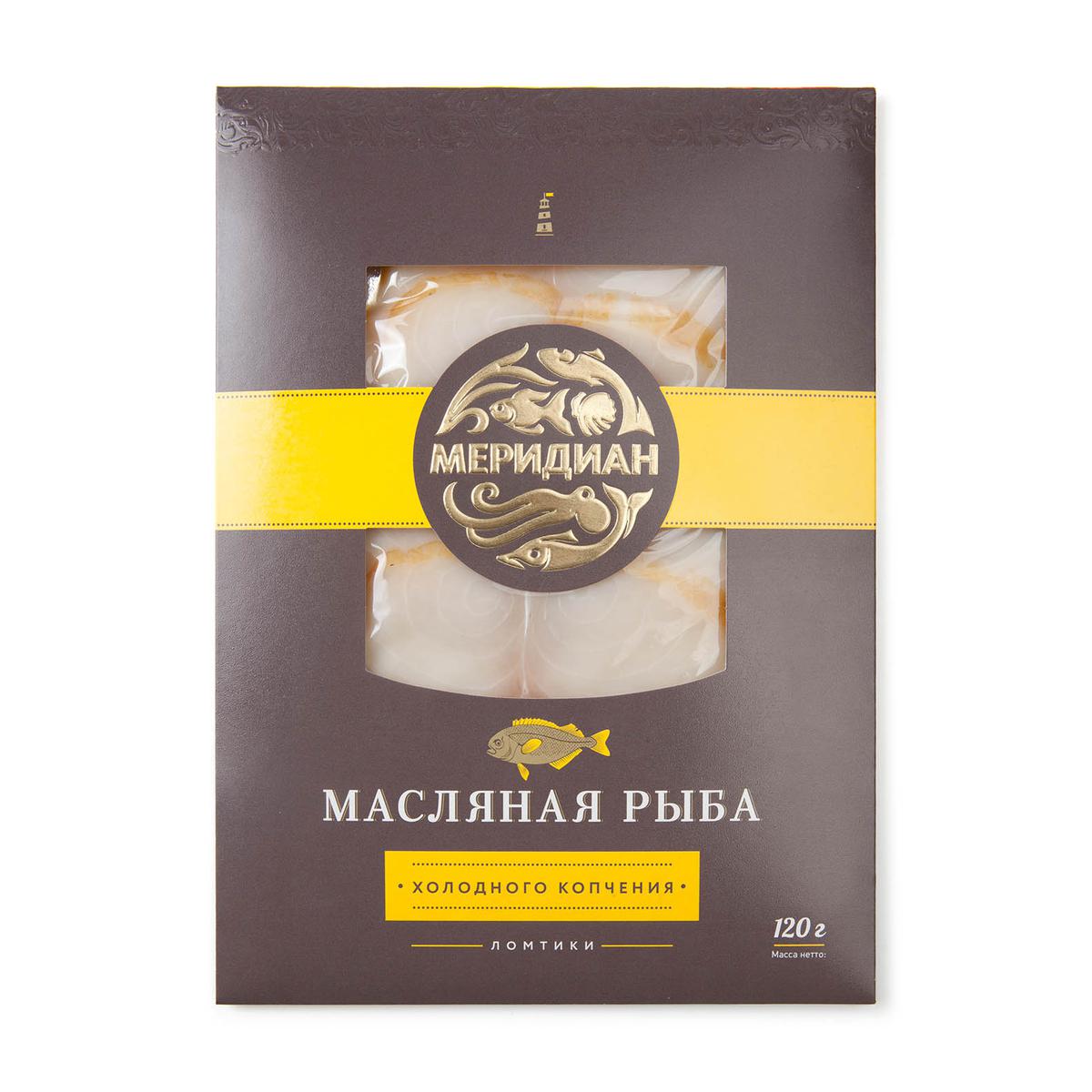 

Масляная рыба Меридиан холодного копчения ломтики 120 г