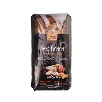 Кекс Банан без глютена из рисовой и кукурузной муки Рижский хлеб 350г, Россия