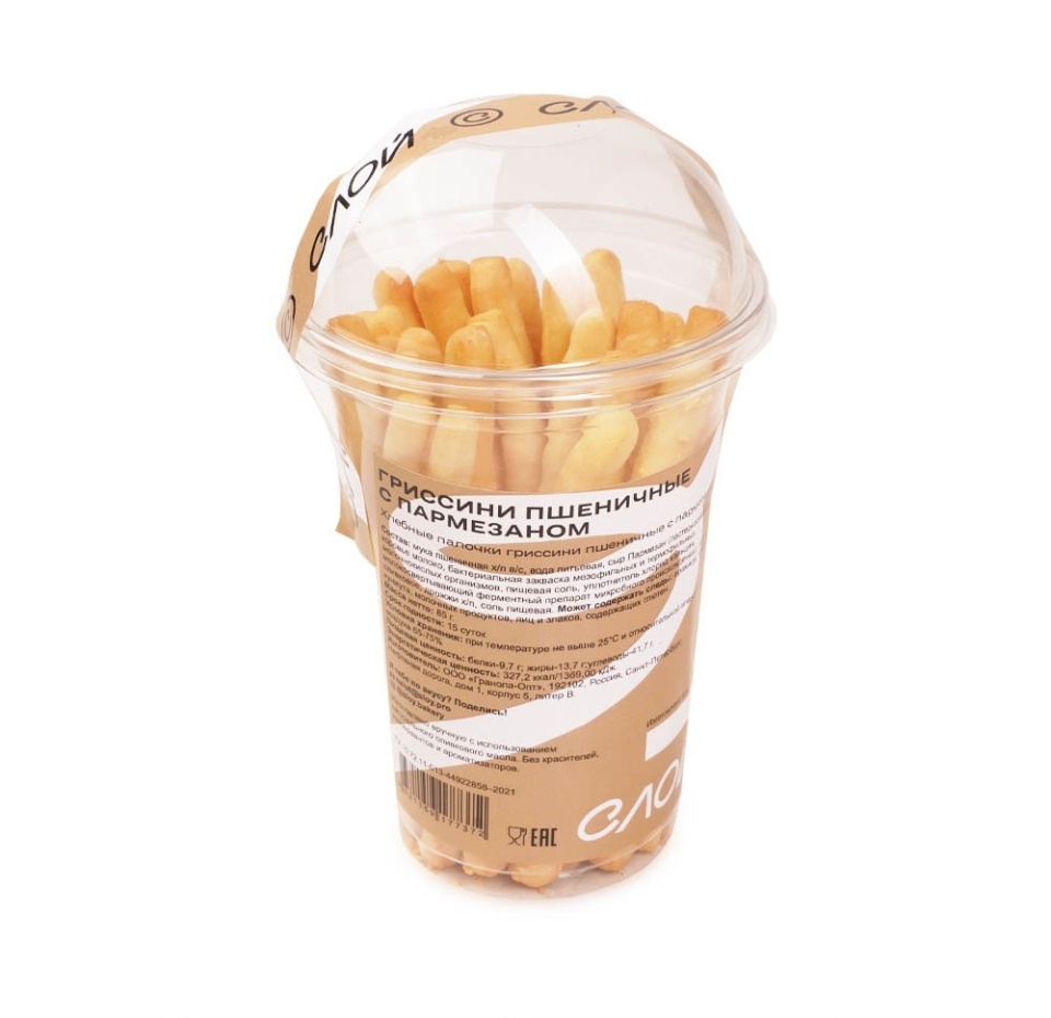 

Гриссини Слой Granola пшеничные с пармезаном 85 г