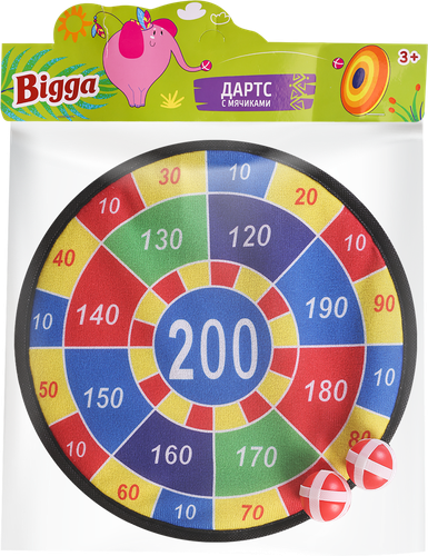 

Набор игровой Bigga Дартс с мячиками, 28 см, в ассортименте, 1 набор