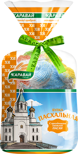 

Булка КАРАВАЙ Пасхальная с изюмом