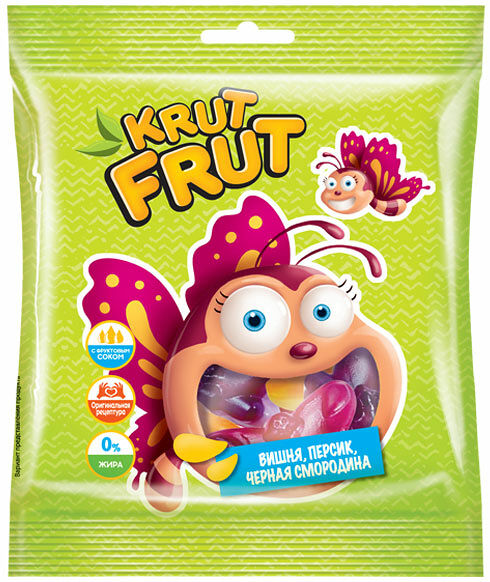 Мармелад жевательный крутфрут 70 г бабочки