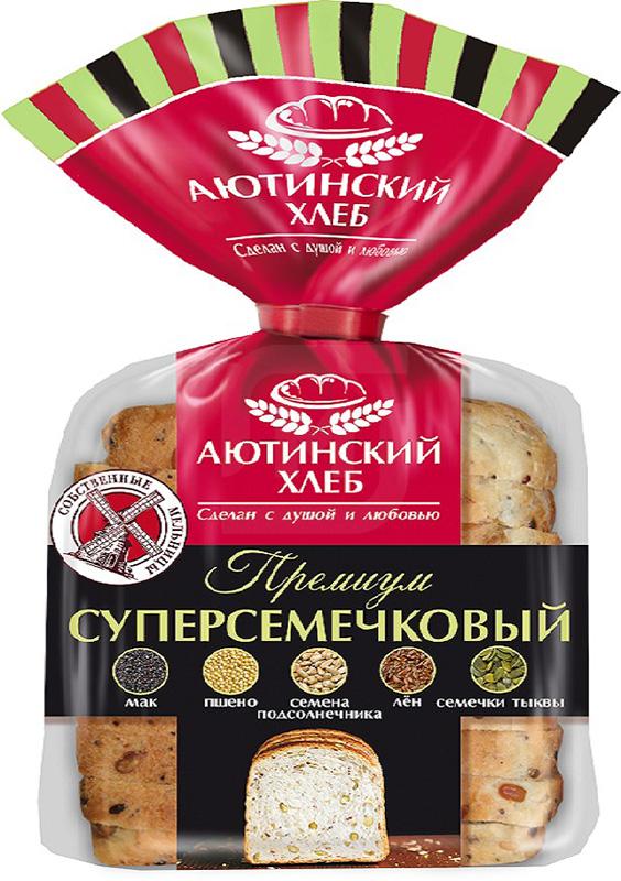 

Хлеб Аютинский Хлеб Преимум суперсемечковый нарезанный