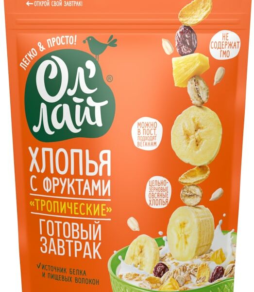 Хлопья Ол Лайт с фруктами Тропические 300г