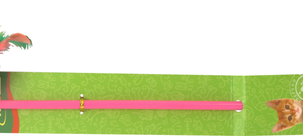 Игрушка для кошек TRIOL Удочка цветная с мышкой и перьями