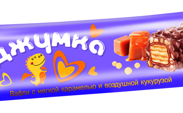 Батончик вафельный Джумка Мягкая карамель и воздушная кукуруза 37 г