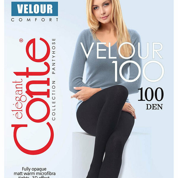 Колготки VELOUR 100 nero размер 2 ТМ Conte Elegant (Конте Элегант)