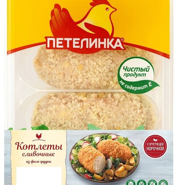 Котлеты куриные Петелинка сливочные куриные, 500г
