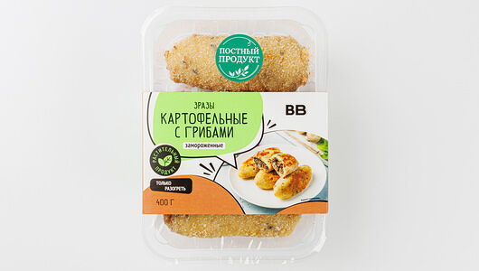 Зразы картофельные с грибами, замороженные