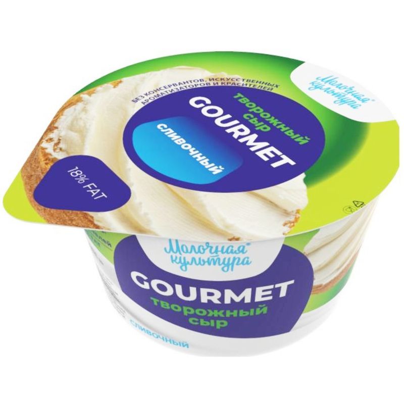 

Сыр творожный Молочная Культура Gourmet сливочный 60%