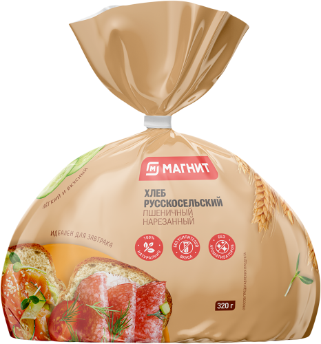 Хлеб Магнит Русскосельский пшеничный нарезка 320г
