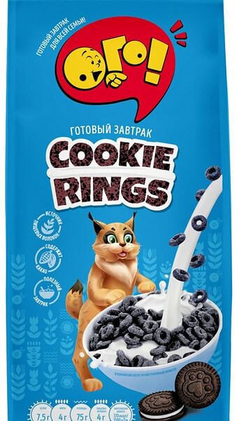 Готовый завтрак Ого! Cookie Rings Колечки со вкусом шоколада 150г
