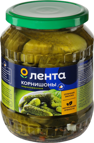 

Корнишоны маринованные Лента 720 мл
