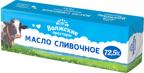 

Масло сливочное Волжские просторы 72,5%, 400 г