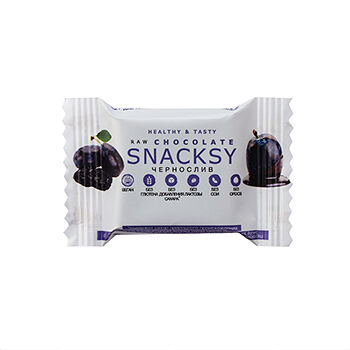 Батончик SNACKSY Raw Chocolate с черносливом 20г, Россия
