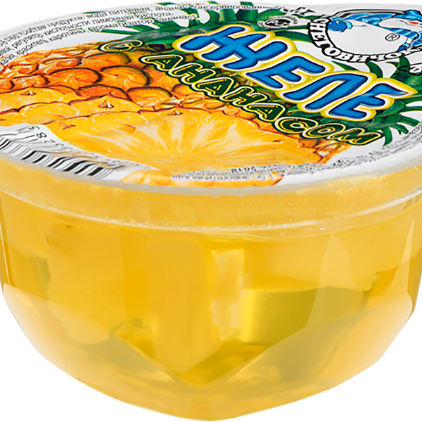 Желе фруктовое Снеговичок с ананасом