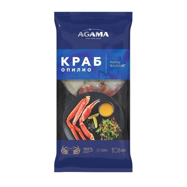 Краб опилио варено-мороженый Agama набор фаланг