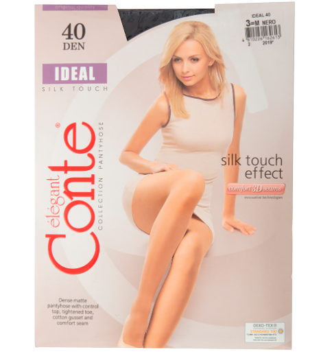 Колготки женские Conte Elegant Ideal 40 den, цвет nero, размер 3