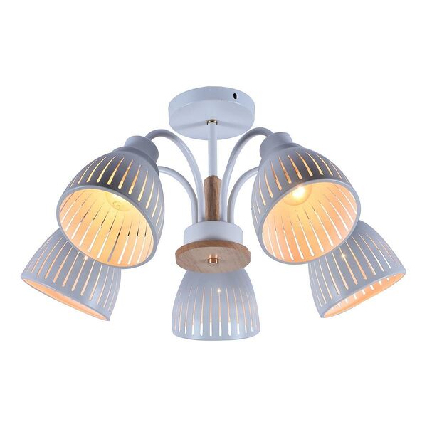 Люстра МО, Е27, 60 Вт, 230В, белая 52x52x27 см