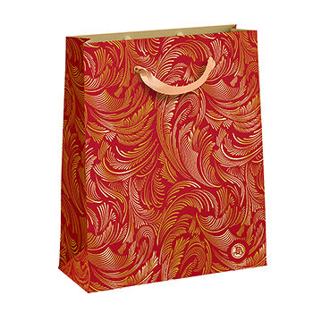 Пакет подарочный «Азбука Вкуса» «Морозный узор красный» 15х17х10см бумажный, Россия