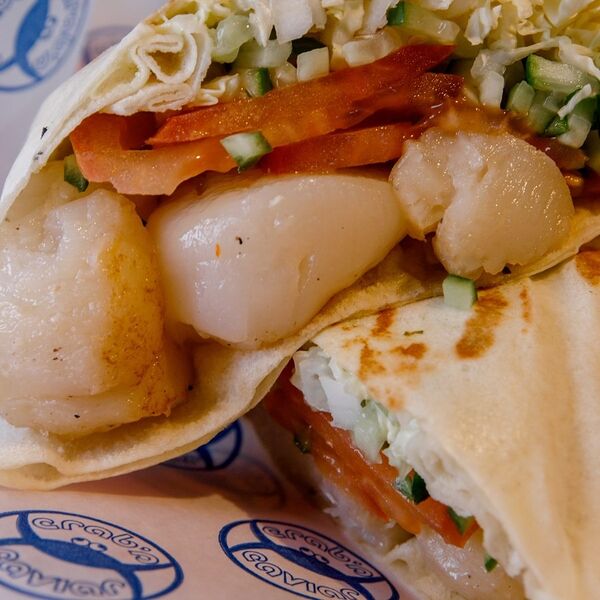 Шаурма с дальневосточным гребешком