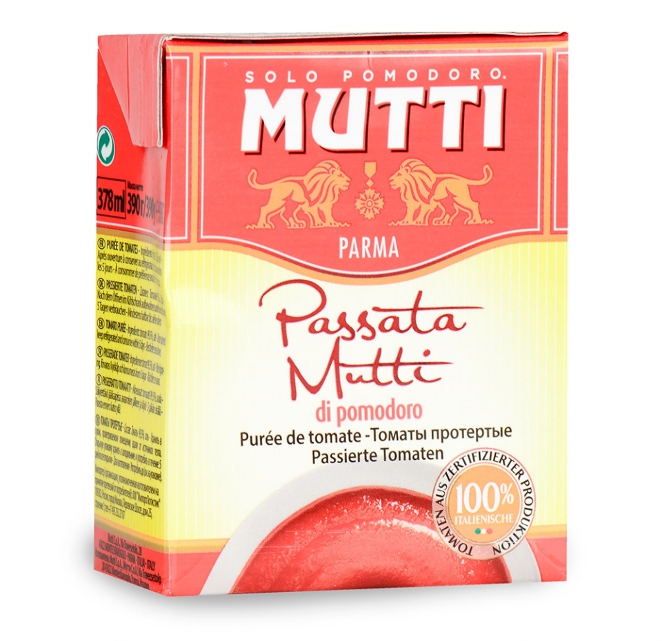 

Томаты Mutti протертые консервированные 390 г