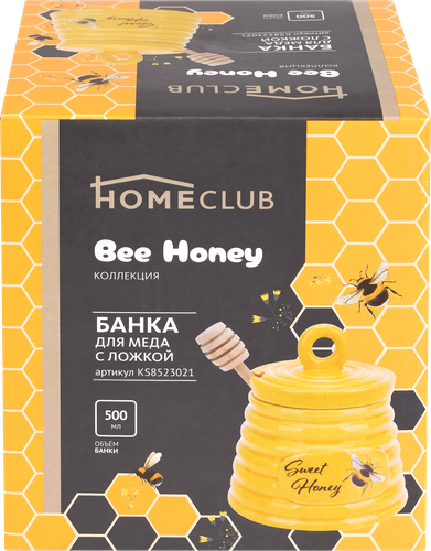 

Банка для меда Homeclub Bee керамика 500 мл
