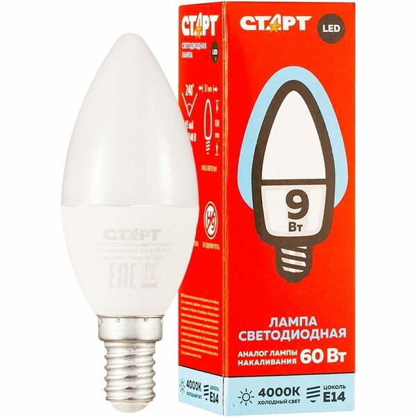 Лампа Старт Eco LEDCandle E14 светодиодная
