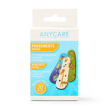Пластырь для кожи ANYCARE детский 30шт