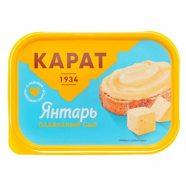 Сыр плавленый Карат Янтарь 45% БЗМЖ 400г