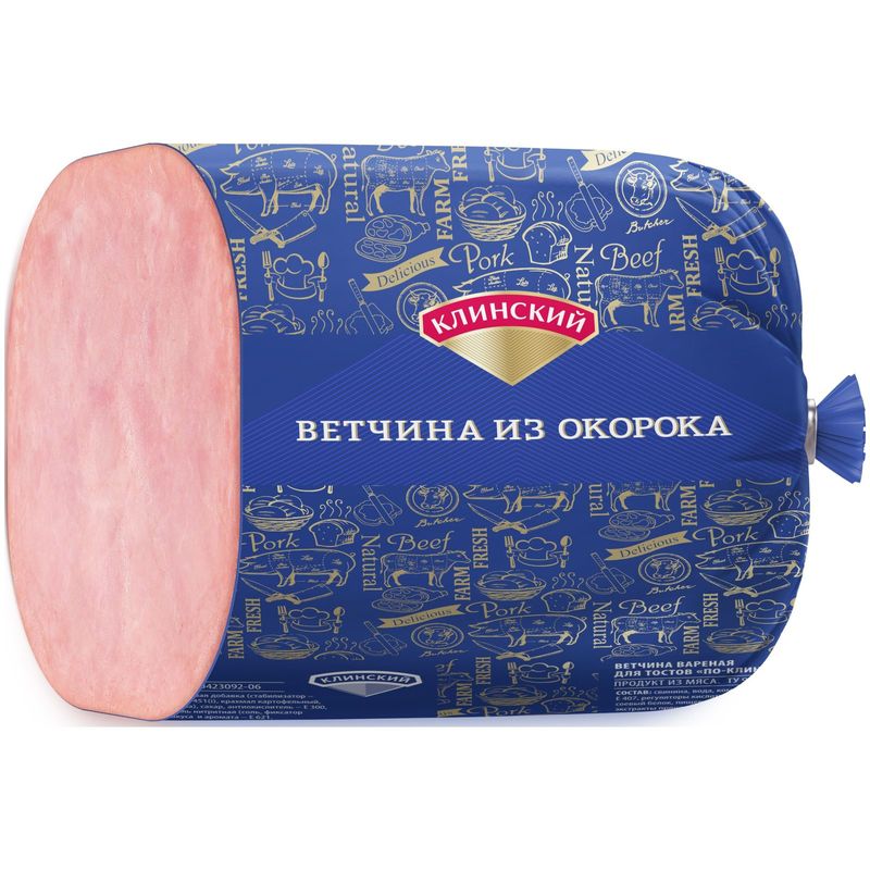 

Ветчина варёная Клинский из свиного окорока вес