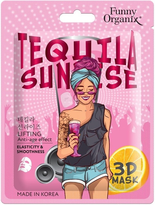

Маска тканевая для лица Funny Organix Tequila Sunrise c лифтинг-эффектом