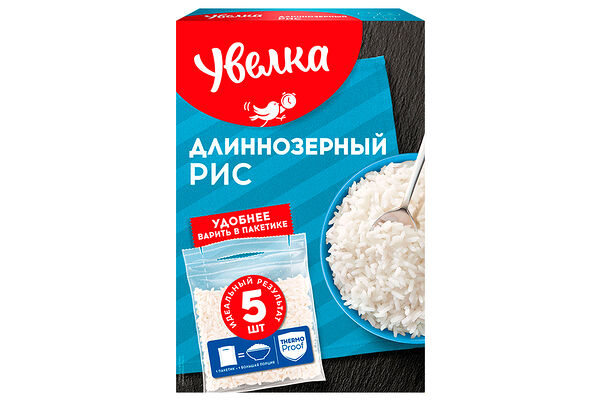 Рис длиннозёрный Увелка шлифованный 5х80г
