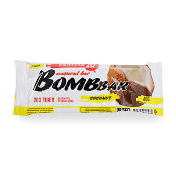 BombBar Natural Bar Батончик протеиновый вкус Кокос 60 г 1 шт