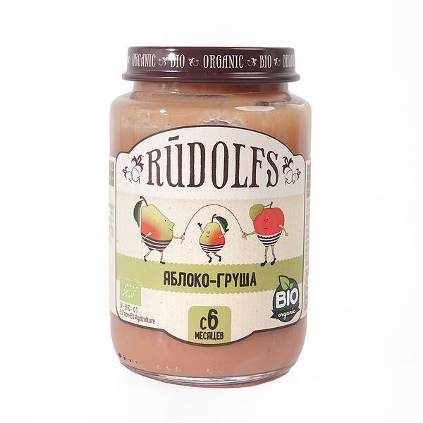 Пюре фруктовое Rudolfs  Яблоко-Груша Organic