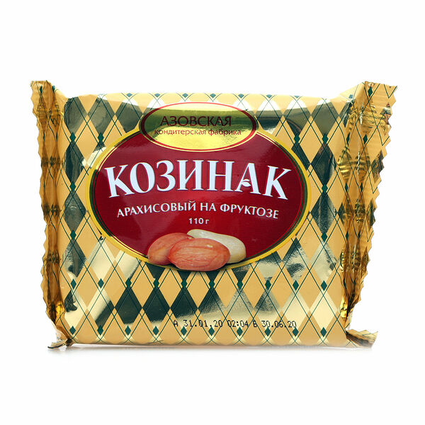 Козинак арахисовый на фруктозе ТМ Азовская кондитерская фабрика