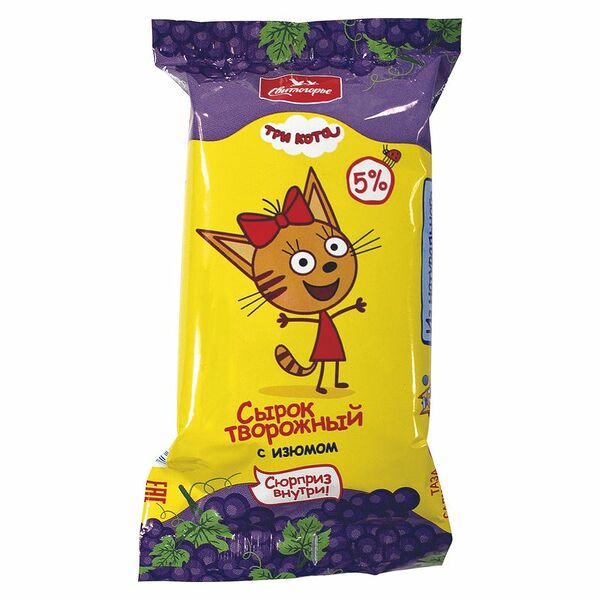 Сырок творожный Свитлогорье с изюмом 16.5%, 90г