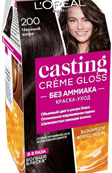 Краска-уход для волос Loreal Paris Casting Creme Gloss 200 Черный кофе