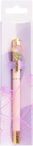 Ручка шариковая MESHU Flower синяя, 1мм, Арт. MS_94185