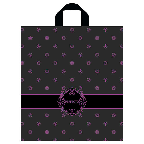 Пакет перфекто роз с петлевой ручкой, 42*46 см, 95 мкм пвд