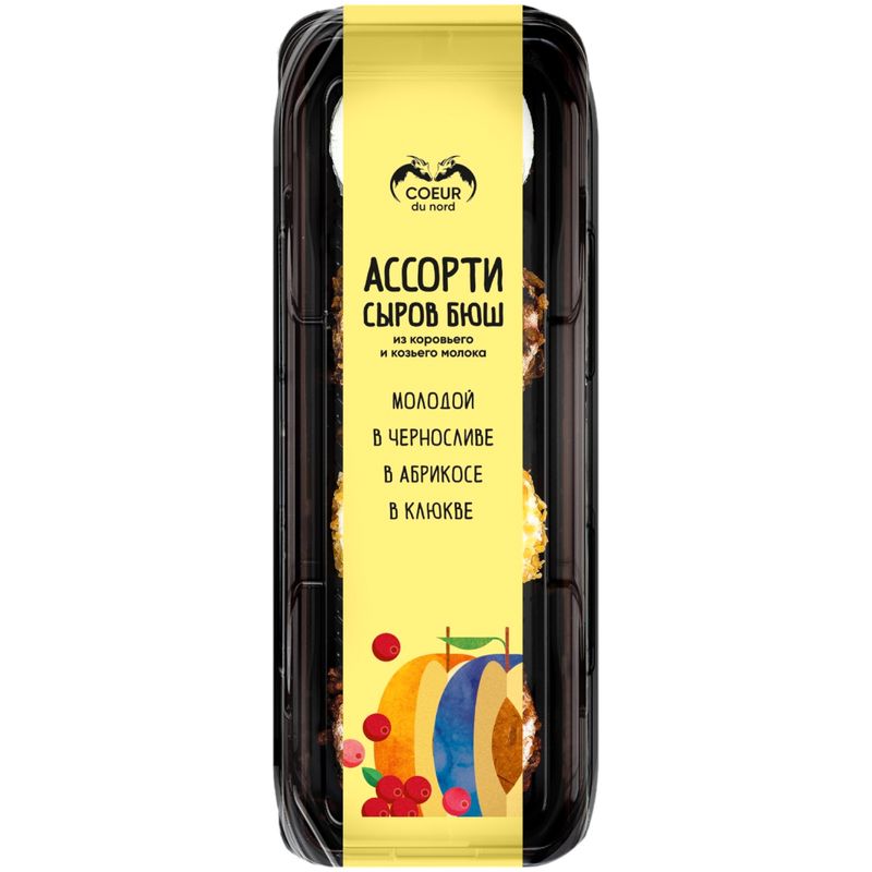 

Сыр Coeur du nord Бюш Ассорти сыров из козьего и коровьего молока 45% 130 г