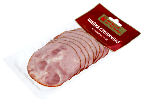 

Шейка копчено-вареная МК КИРОВСКИЙ Столичная, нарезка, 100г