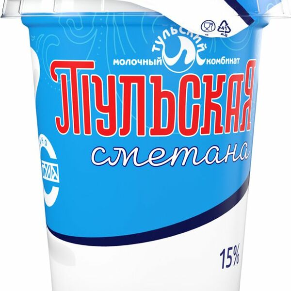 Сметана Тульская Тульский молочный комбинат 15% 330г