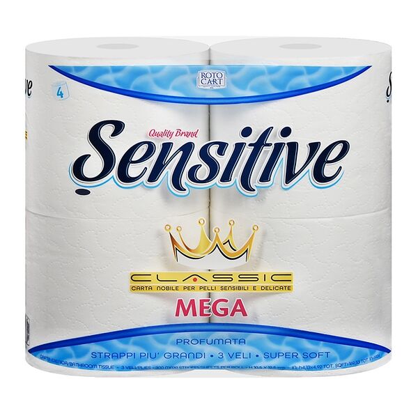 Туалетная бумага Sensitive Anima Profumata трехслойная 4 рулона