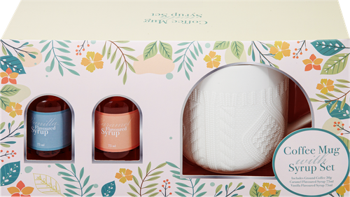 

Набор подарочный с кружкой вязаный декор кофе и сиропом 575 г